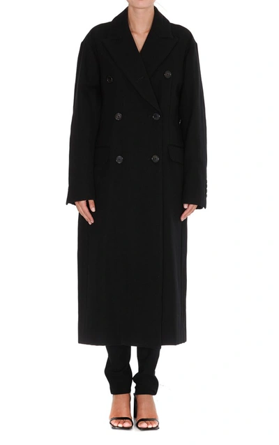 Shop Ann Demeulemeester Double Breasted Coat In Black