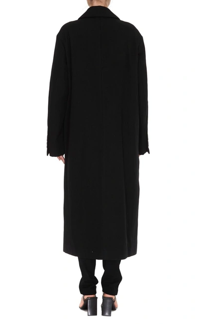 Shop Ann Demeulemeester Double Breasted Coat In Black