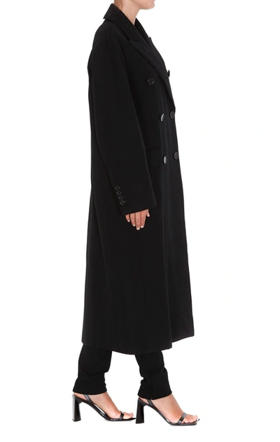 Shop Ann Demeulemeester Double Breasted Coat In Black