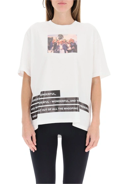 Shop Burberry Montage Print T In White