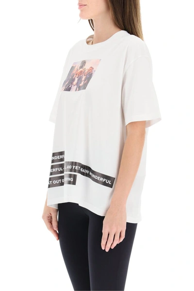 Shop Burberry Montage Print T In White