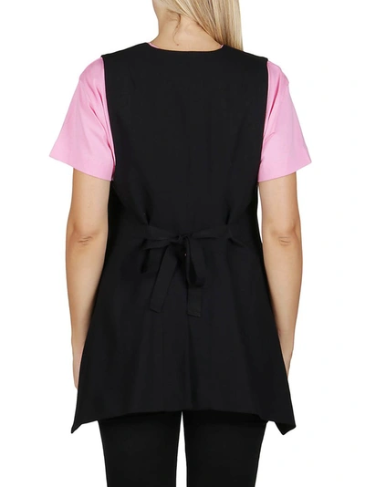 Shop Ann Demeulemeester Asymmetric Button Waistcoat In Black