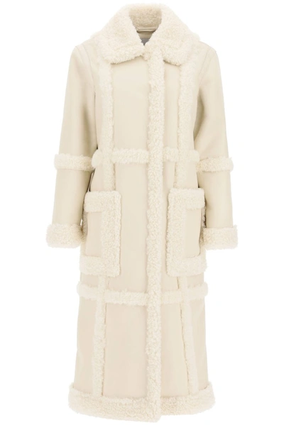 Shop Stand Studio Patrice Faux Shearling Coat In White