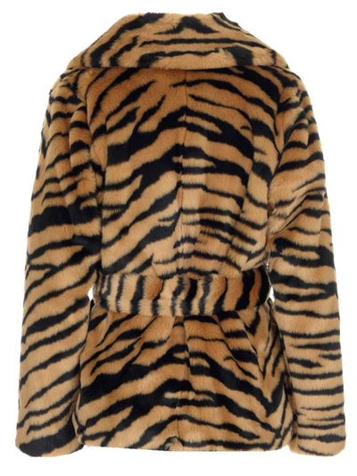 Shop Stand Studio Tiffany Tiger Print Belted Jacket In Multi