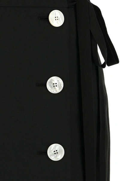 Shop Prada Button In Black