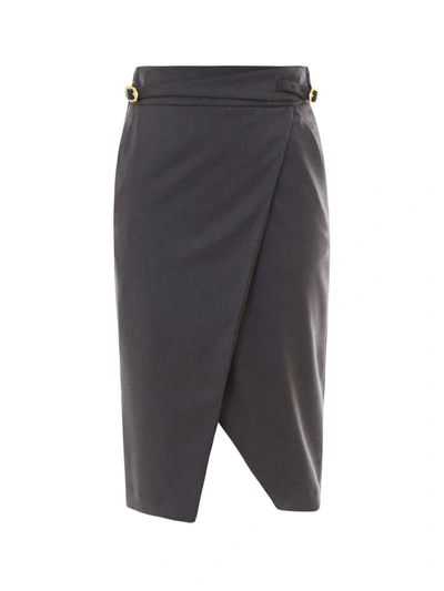 Shop L'autre Chose High Waist Pencil Skirt In Grey