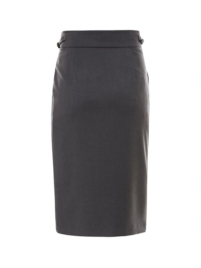 Shop L'autre Chose High Waist Pencil Skirt In Grey