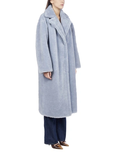 Shop Stand Studio Maria Teddy Coat In Blue