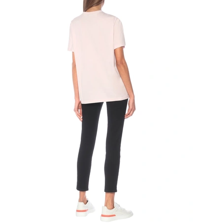 Shop Givenchy Logo Cotton Jersey T-shirt In Pink