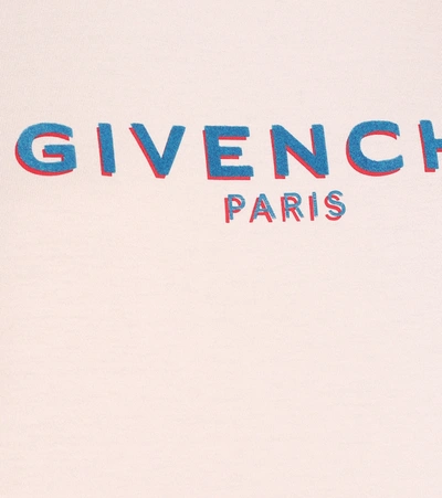 Shop Givenchy Logo Cotton Jersey T-shirt In Pink