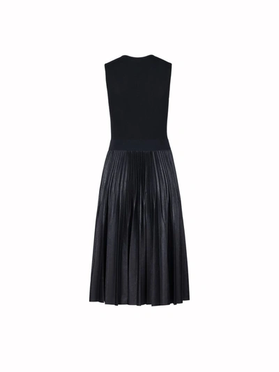 Shop Givenchy Pleated Midi Dress In Black