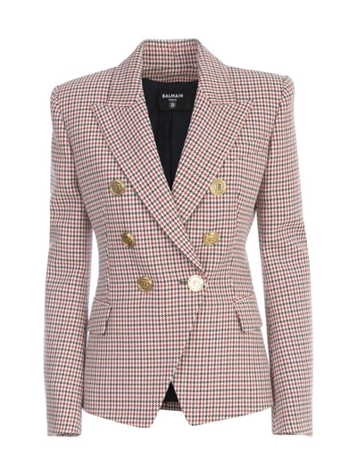 Shop Balmain Houndstooth Double In Multi