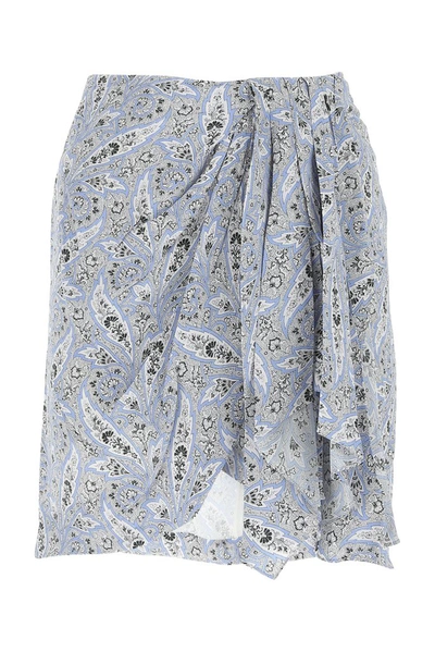 Shop Isabel Marant Ixori Draped Mini Skirt In Multi