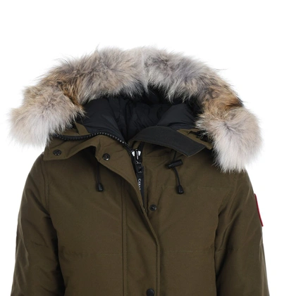 Shop Canada Goose Shelburne Fur Trim Parka Coat In Green