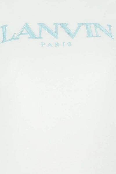 Shop Lanvin Logo Embroidered T In White