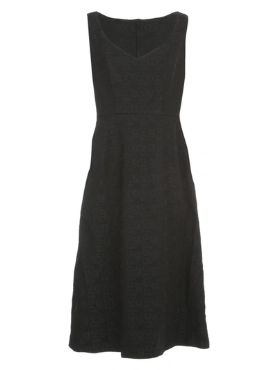 Shop Comme Des Garçons Sleeveless Midi Dress In Black