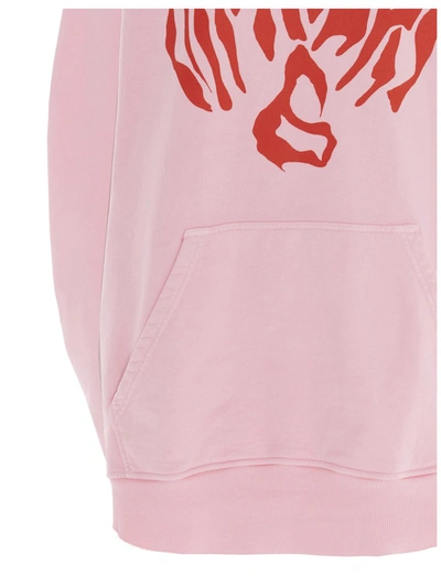 Shop Mm6 Maison Margiela Oversize Circle Hoodie In Pink