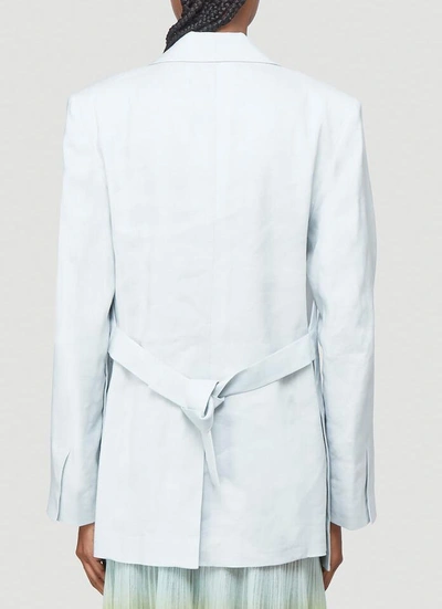 Shop Jacquemus Tablier Blazer In Blue