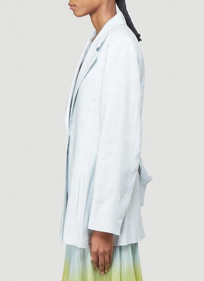 Shop Jacquemus Tablier Blazer In Blue