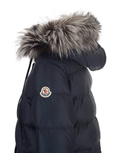 Shop Moncler Khloe Fur In Blue