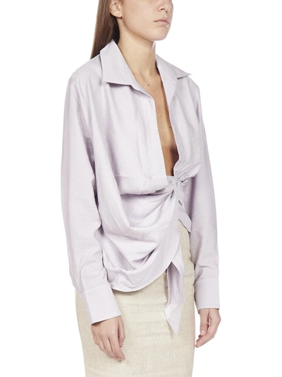 Shop Jacquemus Bahia Shirt In Purple