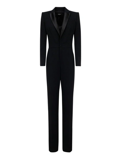 Shop Dsquared2 Tuxedo Jumpsuit In Black