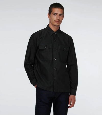 Shop Tom Ford Cotton Overshirt In Black