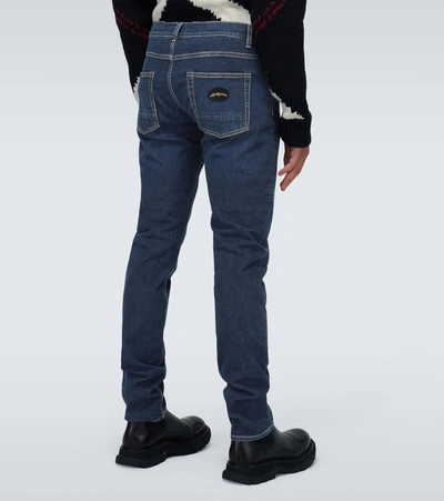 Shop Alexander Mcqueen Denim Skinny Jeans In Blue