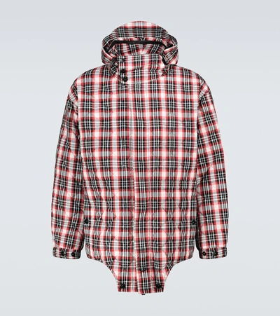 Shop Burberry Diamond Quilted Cut-out Hem Parka In Red