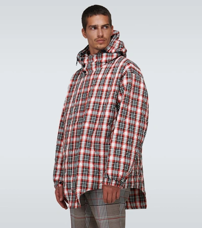 Shop Burberry Diamond Quilted Cut-out Hem Parka In Red