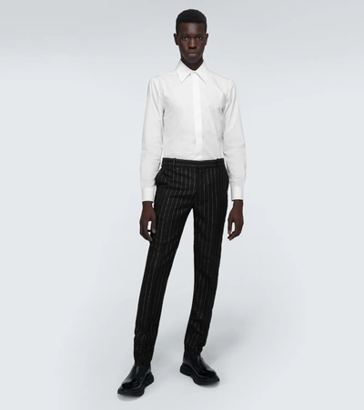 Shop Alexander Mcqueen Classic-fit Cotton Shirt In White