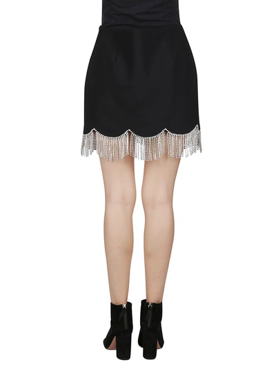 Shop Area Scallop Embellished Hem Skirt In Black