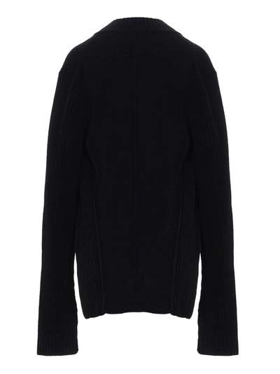 Shop Ann Demeulemeester Knitted Cardigan In Black