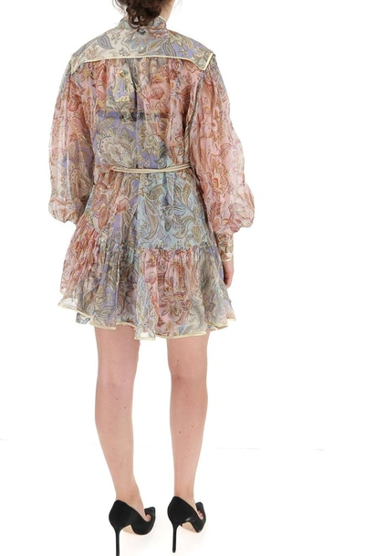 Shop Zimmermann Lucky Bound Mini Dress In Multi