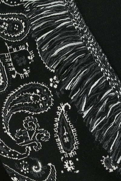 Shop Alanui Bandana Embroidered Cardigan In Black