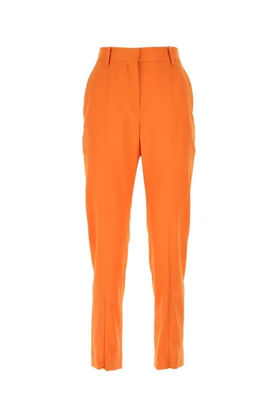 Shop Mm6 Maison Margiela Straight Leg Trousers In Orange