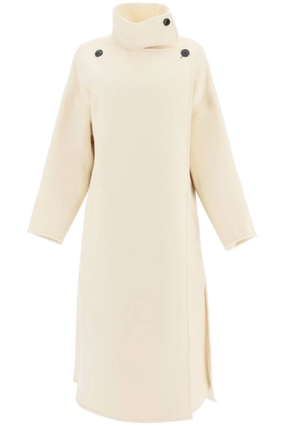 Shop Isabel Marant Relton Asymmetric Coat In White