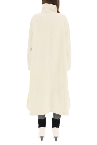 Shop Isabel Marant Relton Asymmetric Coat In White