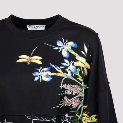 Shop Givenchy Floral Print Belted T In Black