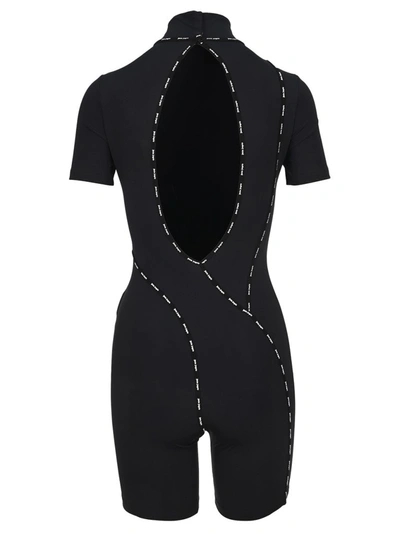 Shop Palm Angels Logo Cutout Jumpsuit In Black