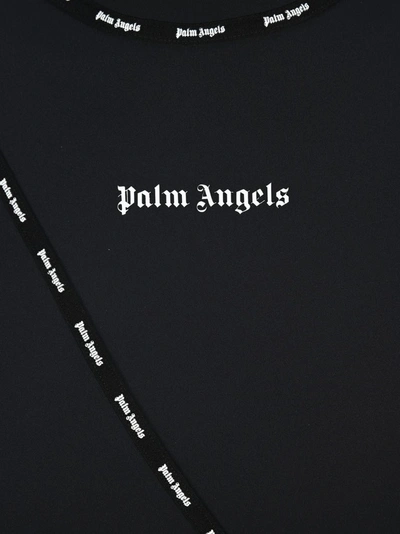 Shop Palm Angels Logo Cutout Jumpsuit In Black