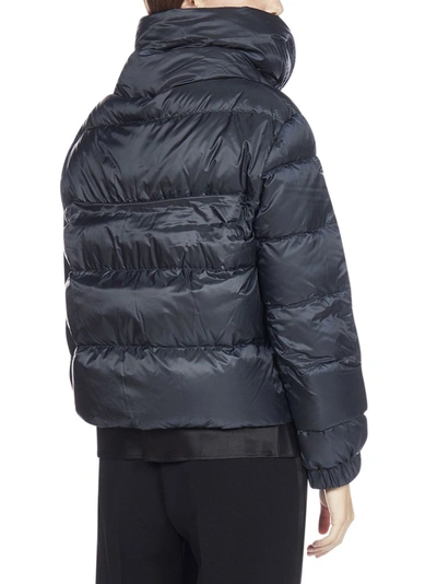Shop Max Mara The Cube Cropped Puffer Jacket In Blue