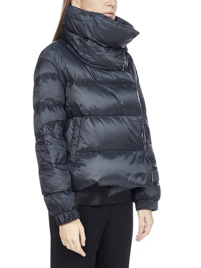 Shop Max Mara The Cube Cropped Puffer Jacket In Blue