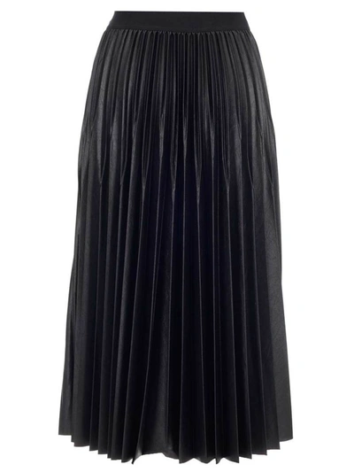 Shop Givenchy Logo Band Pleated Skirt In Black