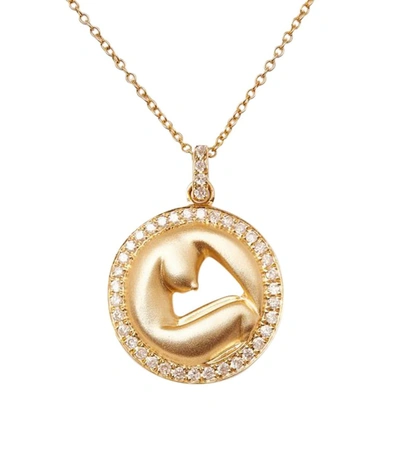 Shop Anissa Kermiche 14k Gold Olympe De Gouges Diamond Necklace