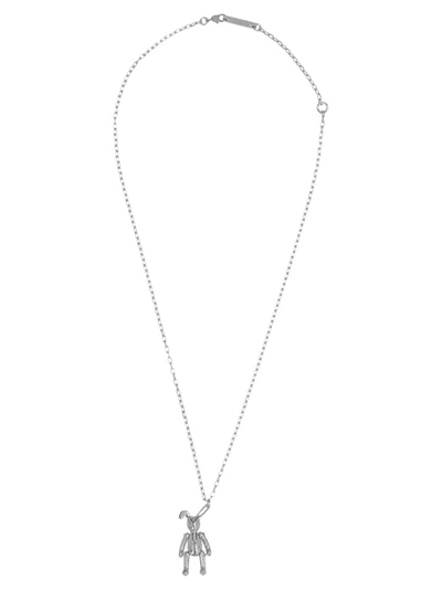 Shop Ambush Bunny Pendant Necklace In Silver