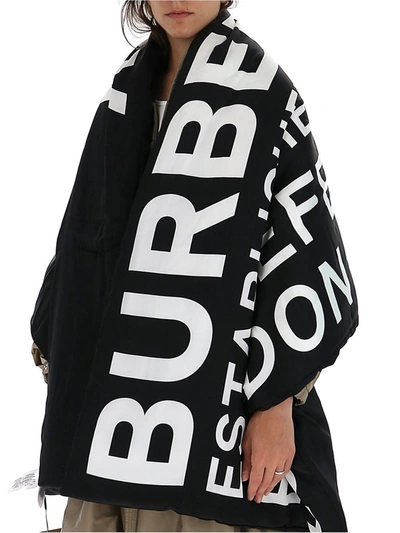 Shop Burberry Horseferry Logo Print Scarf In Multi