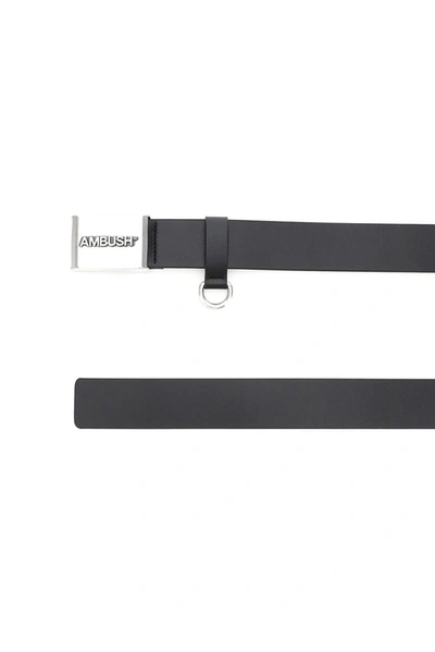 Shop Ambush Logo Buckle Belt In Black
