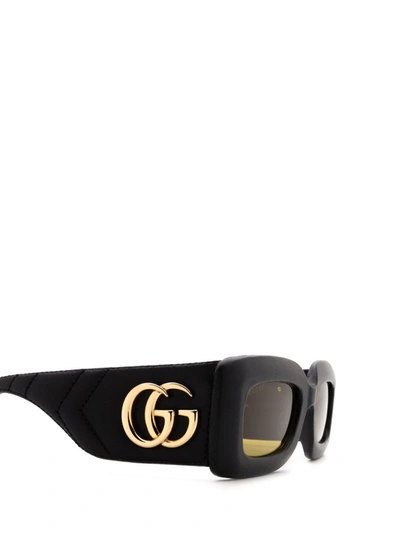 Shop Gucci Eyewear Rectangular Frame Sunglasses In Black