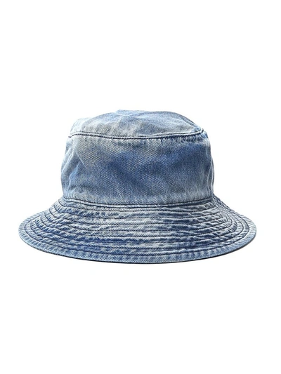 Shop Mm6 Maison Margiela Denim Bucket Hat In Blue